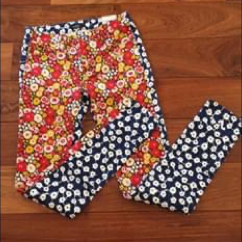 Kate Spade skinny double sided patterned jeans-
